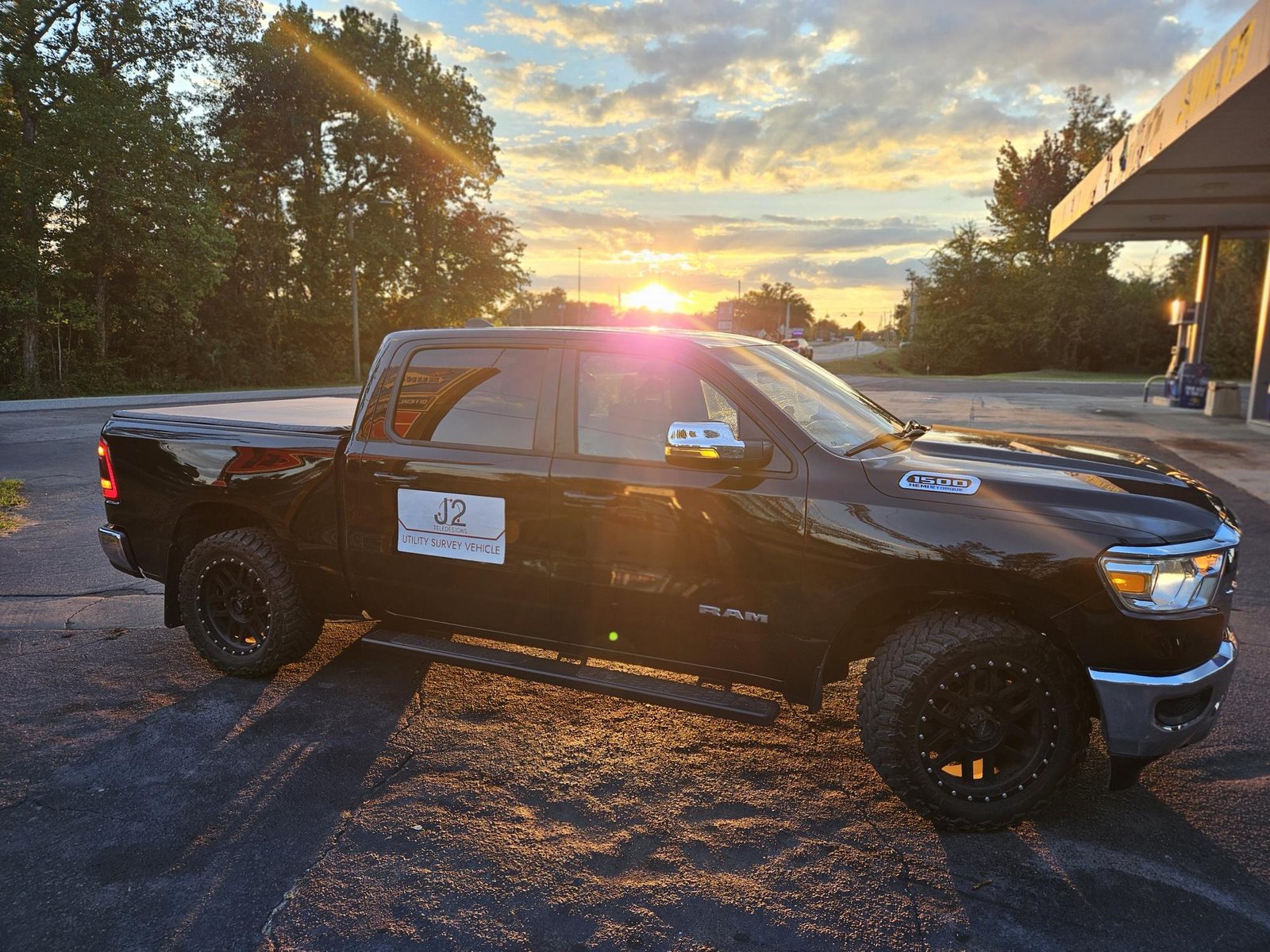 J2 Utility Survey Vehicle at sunset